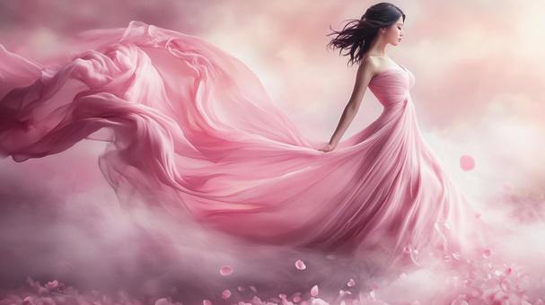 幻想的なドレスの女性 幻想的なドレスの女性の写真