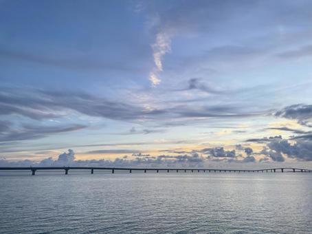 海と夕焼け 海と夕焼けの写真