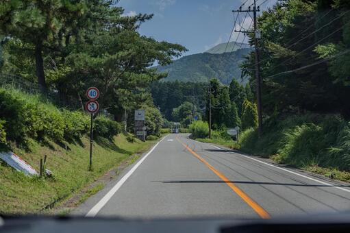 熊本県ドライブ ドライブ,車窓,熊本県の写真素材
