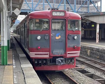 北しなの線 普通 北しなの線 普通 しなの鉄道,第三セクター,しなの鉄道線の写真素材