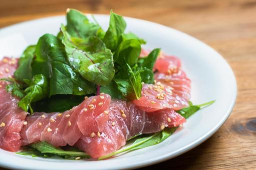 マグロのカルパッチョ マグロのカルパッチョ マグロ,カルパッチョ,刺身の写真素材