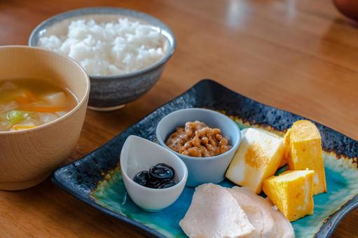 和風朝食セット 和風朝食セット 朝食,和食,和風の写真素材