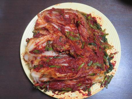 手作りキムチ 自家製キムチ,キムチ,辛いの写真素材