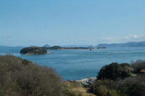島々が見える海 島々が見える海の写真
