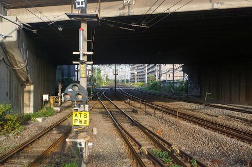 鉄道の線路4 線路,鉄道,駅の写真素材