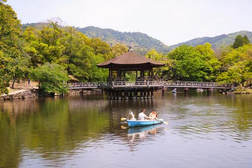 浮御堂風景 浮御堂,風景,自然の写真素材