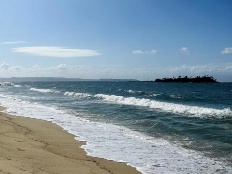 波打つ海 海辺,砂浜,海の写真素材