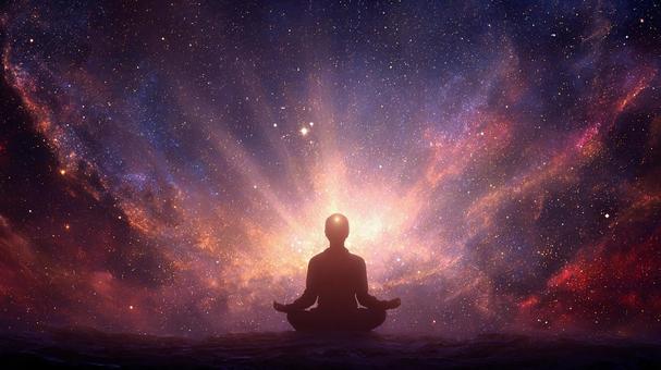 壮大な星空の下で癒やしの写真