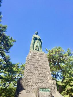 桂浜の坂本龍馬像 桂浜の坂本龍馬像 坂本龍馬,銅像,桂浜の写真素材
