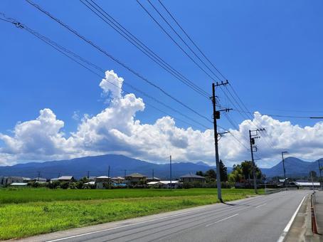日本の夏の空 日本の夏の空 夏の空,青空,夏の写真素材