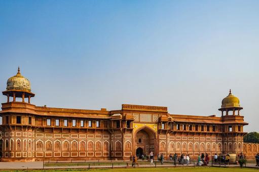 アーグラ城塞の正門 アーグラ城塞,インド,正門の写真素材