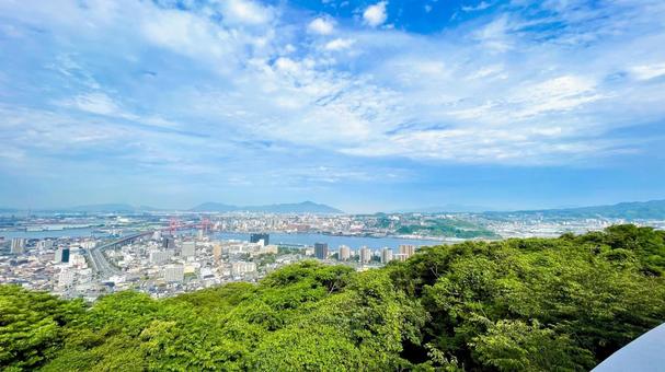高塔山公園の展望台 高塔山公園,展望台,若松区の写真素材