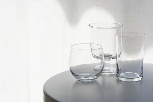 グラス3個 ガラス,グラス,コップの写真素材
