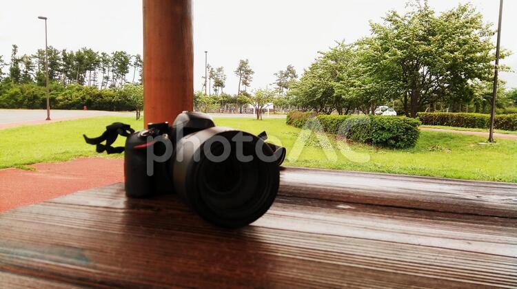 風景　カメラをおいて一休み カメラ,風景,デジタルの写真素材