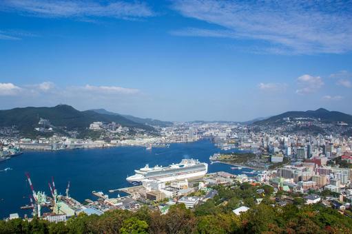 長崎の風景 長崎,風景,街並みの写真素材