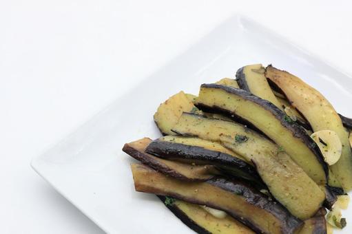 茄子焼き 茄子焼き 茄子,長茄子,庄屋長茄子の写真素材