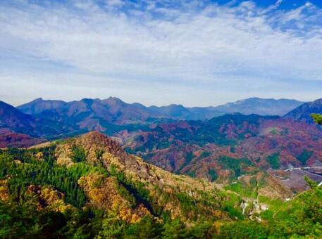 Shosenkyo in autumn, landscape, mountain, natural, JPG