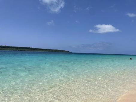 青い海 青い海 沖縄,宮古島,海の写真素材