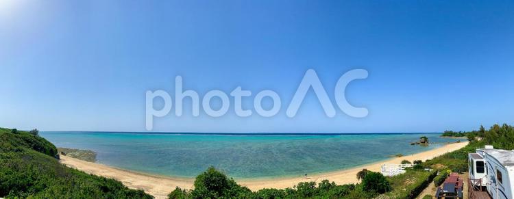 沖縄の海　今帰仁村 海,今帰仁村,砂浜の写真素材