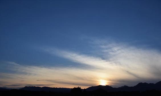 日没の空 日没の空の写真