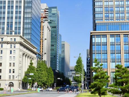 東京都道406号皇居前鍛冶橋線 東京,馬場先門,丸の内の写真素材