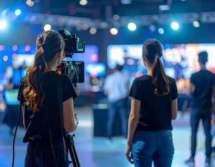 アシスタントディレクターとカメラマンの写真