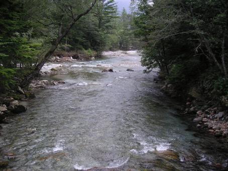 川 川 川,上高地,長野の写真素材