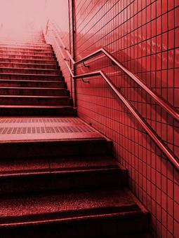 赤い階段 赤い階段 階段,赤い,イメージの写真素材