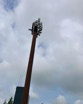 野球場のライト 野球場のライト 野球場,ライト,照明の写真素材