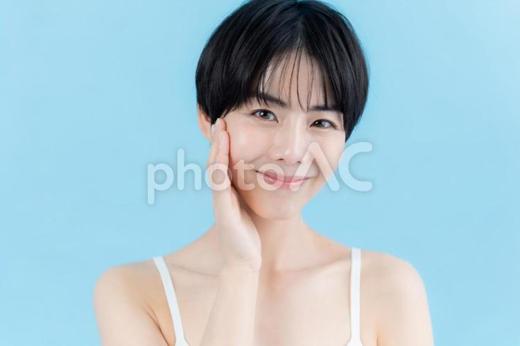 女性の美容イメージ ビューティー,美容,笑顔の写真素材