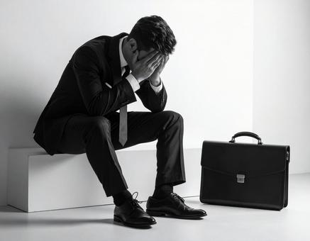 男性の挫折・失敗・プレッシャーのイメージ 男性の挫折・失敗・プレッシャーのイメージの写真