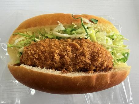 コロッケパン コロッケパン,コロッケ,パンの写真素材