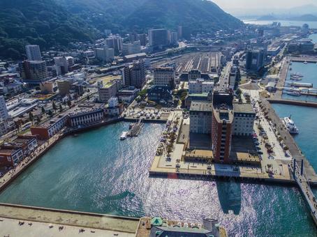 【福岡県】北九州市・門司の街並み レトロ展望台,門司,関門海峡の写真素材