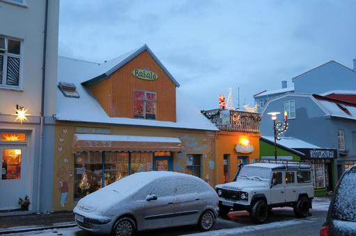 冬の海外の街 冬,雪,雪化粧の写真素材