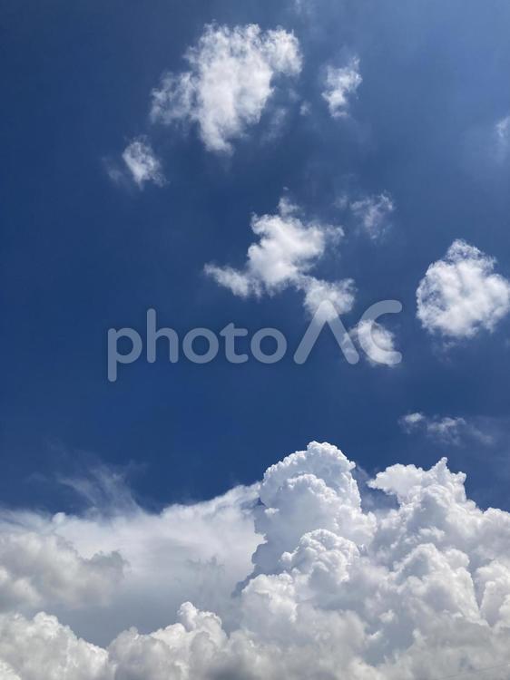 信州の夏の入道雲 入道雲,積乱雲,空の写真素材