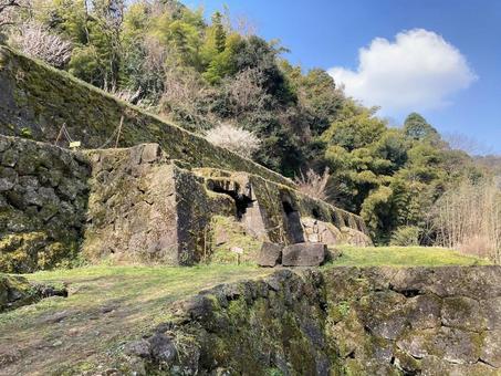石見銀山・清水谷製錬所跡 清水谷製錬所跡,製錬所跡,石見銀山の写真素材
