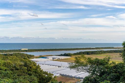 富田灯台からの眺望 海,風景,青空の写真素材