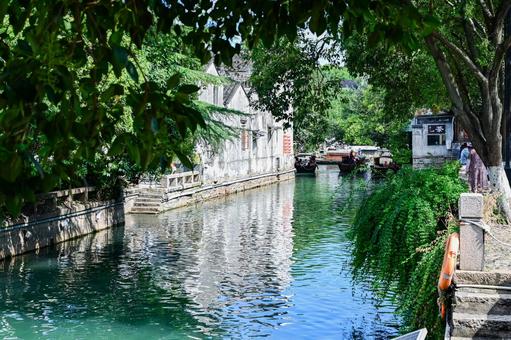 Photo, suzhou, pingjiang road, yangtze river (in china), 