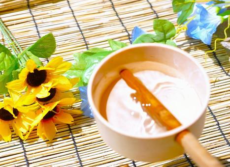 Sunflowers, water sprinkling, morning glories, JPG