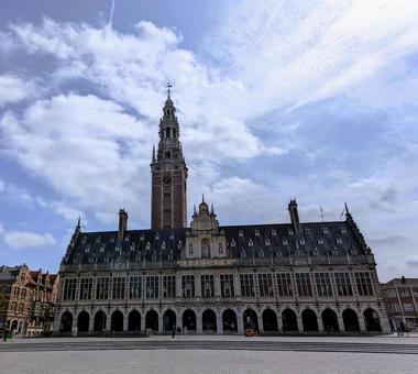 ベルギー ルーヴェン大学図書館 ヨーロッパ,ベルギー,風景の写真素材