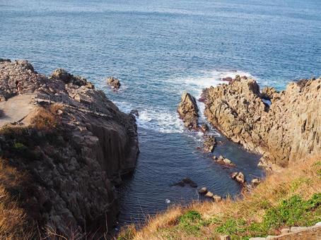 東尋坊 東尋坊 東尋坊,崖,海の写真素材