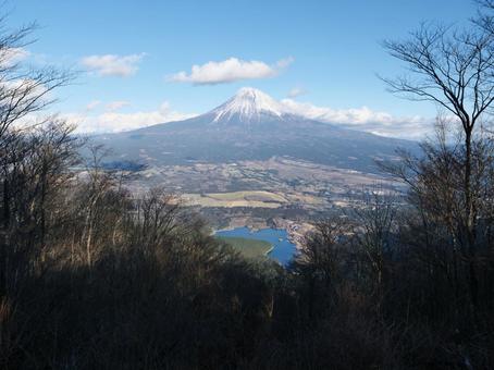 長者ヶ岳山頂から望む富士山 長者ヶ岳山頂から望む富士山 長者ヶ岳,南部町,富士宮市の写真素材