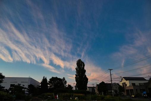 夕暮れの東の空 2025/7/7 夕暮れの東の空 2025/7/7 夕暮れ,夕方,夕景の写真素材