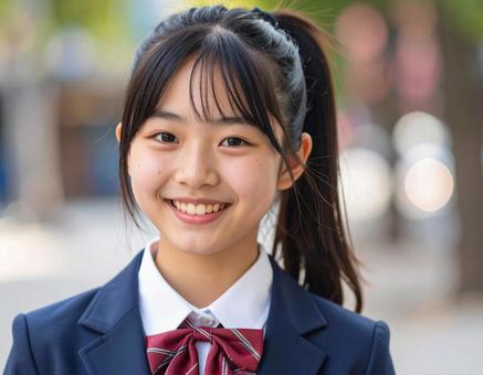 制服の女学生 制服の女学生の写真
