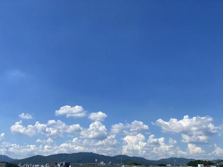 夏の空 夏の空 空,夏の空,雲の写真素材