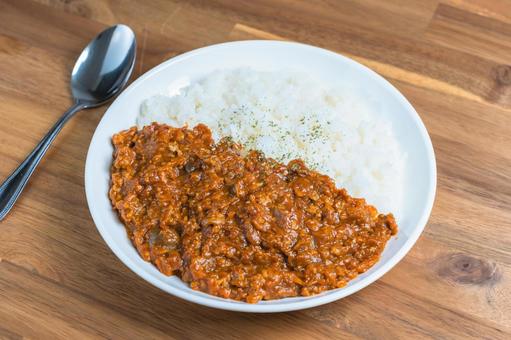 キーマカレー キーマカレー,カレー,ライスの写真素材