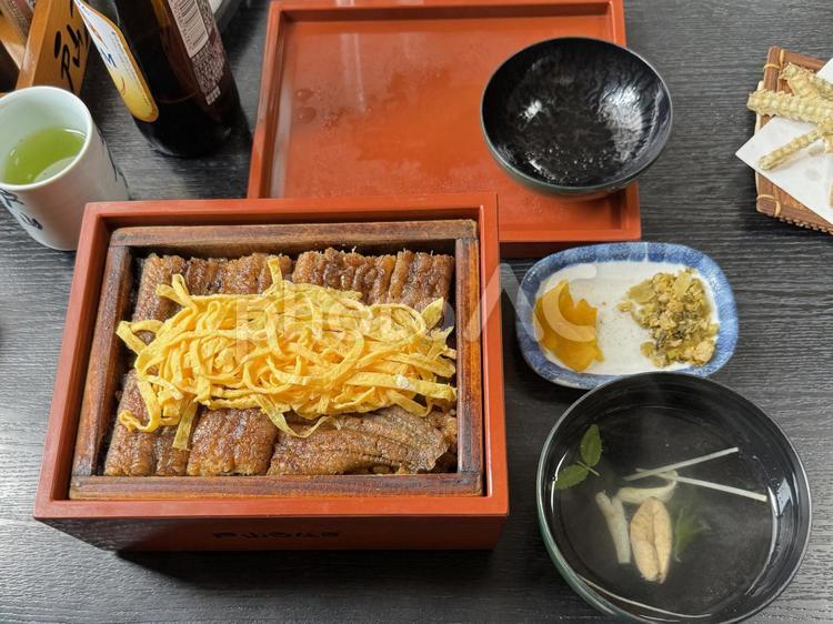 鰻のせいろ蒸し うなぎ,鰻,せいろ蒸しの写真素材