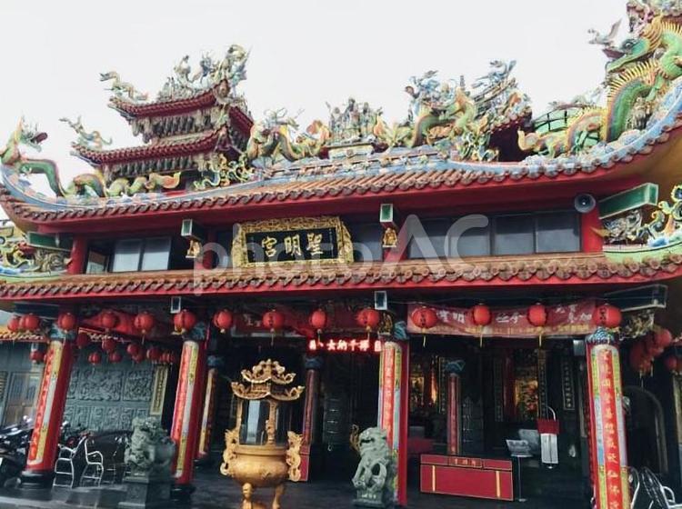 台湾九份の神社 台湾,寺社,お寺の写真素材