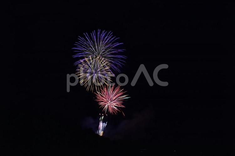【新潟】長岡花火の風景 長岡花火,花火,カラフルの写真素材