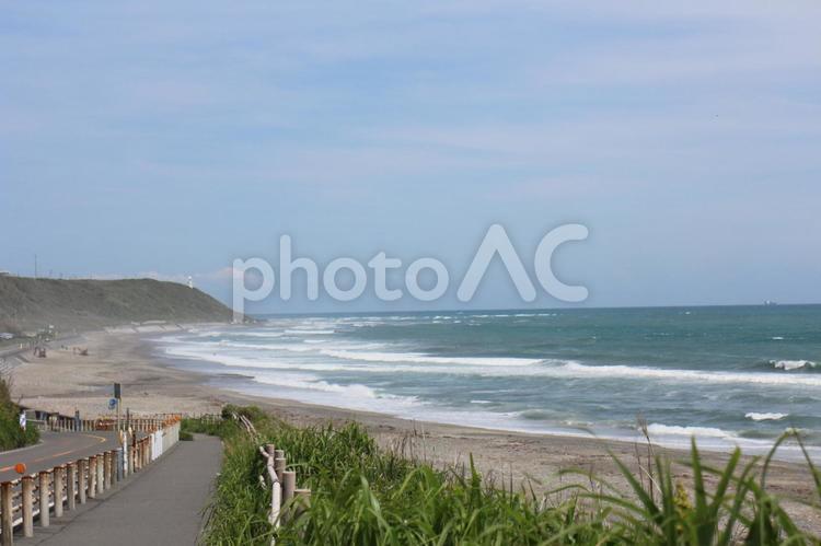 御前崎の海 波,白波,高波の写真素材